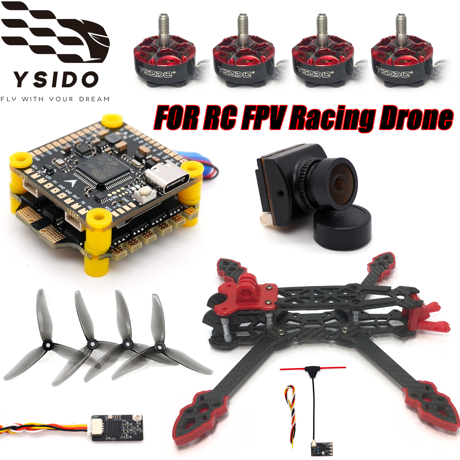 Drone Kit With Camera - Mark4 5inch Frame Kit F405 V3