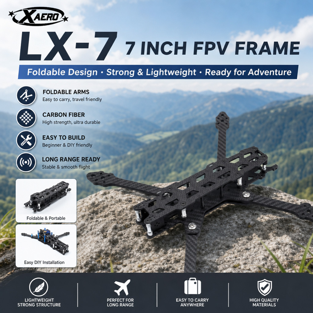 PAURC LX-7 Foldable 7 Inch FPV - Drone Kit Long Range のレビューと価格