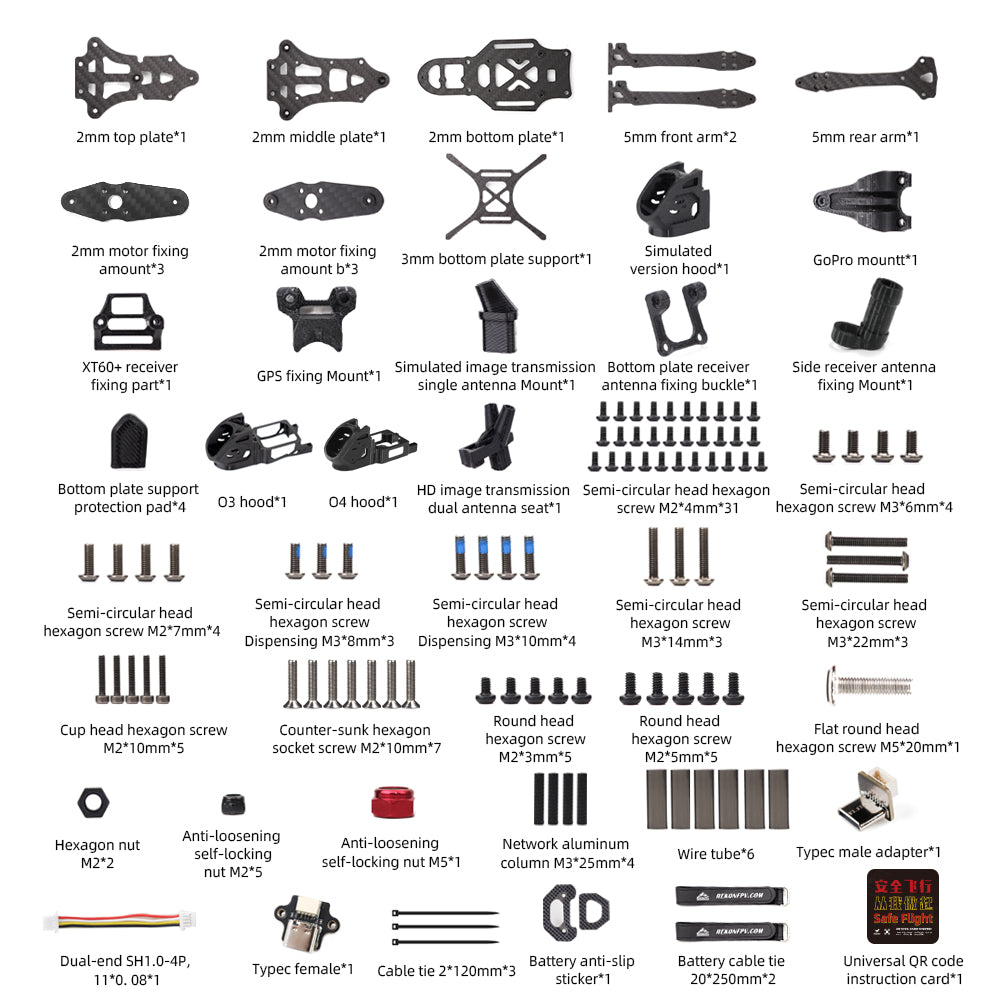 HGLRC Rekon Y6 Frame Kit 5 Inc - Drone Kit Hexacopter のレビューと価格