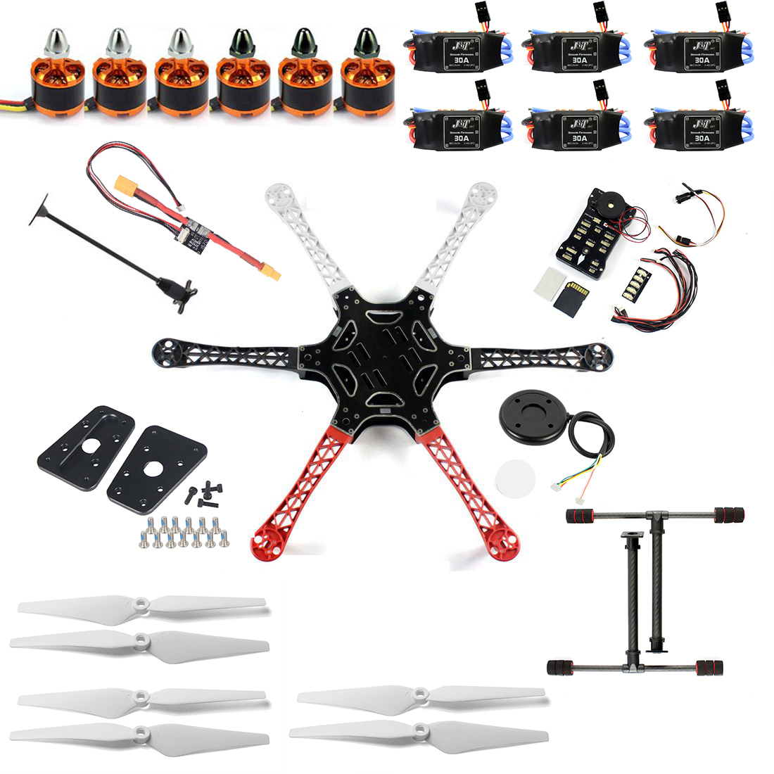 DIY F550 6-Axle RC Hexacopter  - Drone Kit Hexacopter のレビューと価格